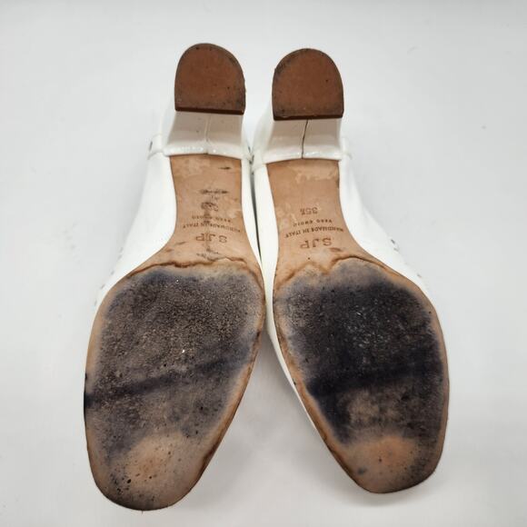 SJP Sarah Jessica Parker Tartt Pierce White Patent Mary Jane Heel EU 35.5 US 5.5 - Picture 7 of 8